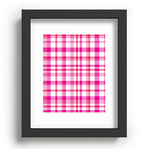 Lisa Argyropoulos Glamour Pink Plaid Recessed Framing Rectangle