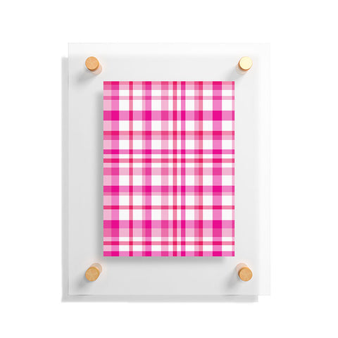 Lisa Argyropoulos Glamour Pink Plaid Floating Acrylic Print