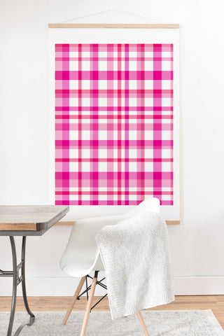 Lisa Argyropoulos Glamour Pink Plaid Art Print And Hanger