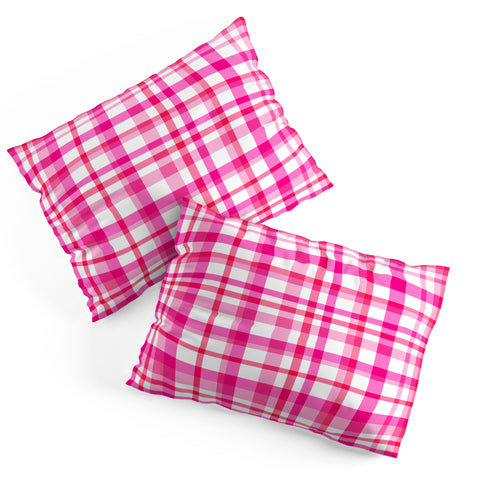 Lisa Argyropoulos Glamour Pink Plaid Pillow Shams