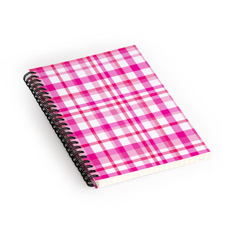 Lisa Argyropoulos Glamour Pink Plaid Spiral Notebook