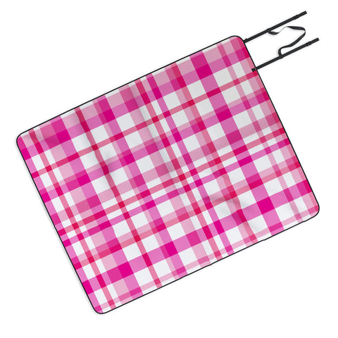 Lisa Argyropoulos Glamour Pink Plaid Picnic Blanket