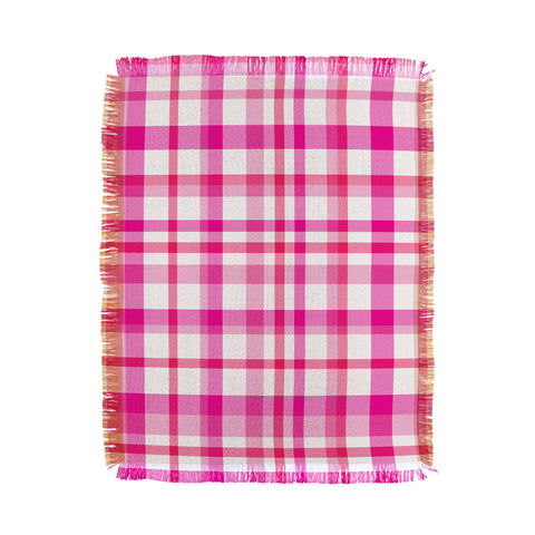 Lisa Argyropoulos Glamour Pink Plaid Throw Blanket