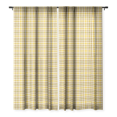 Lisa Argyropoulos Golden Harvest Plaid Sheer Window Curtain