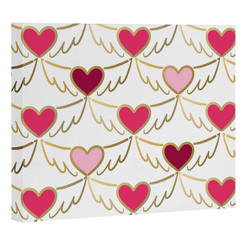 Lisa Argyropoulos Golden Wings of Love White Art Canvas