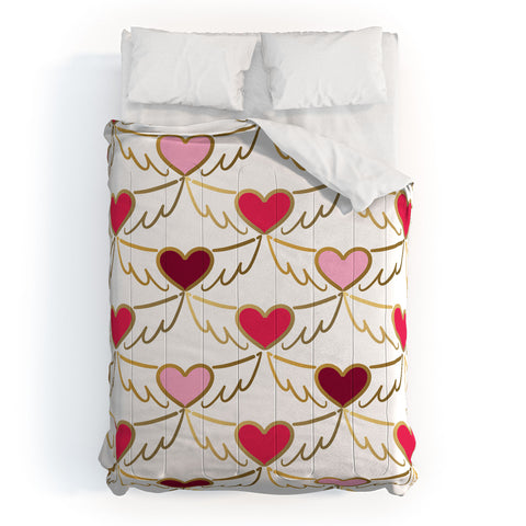 Lisa Argyropoulos Golden Wings of Love White Comforter