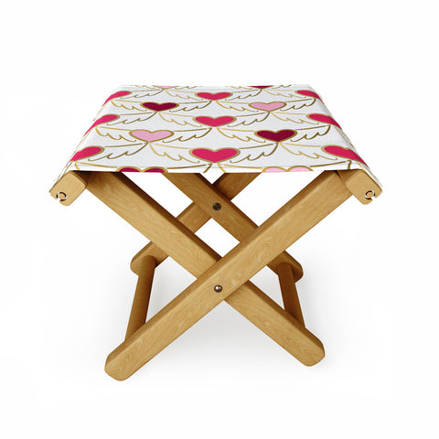 Lisa Argyropoulos Golden Wings of Love White Folding Stool