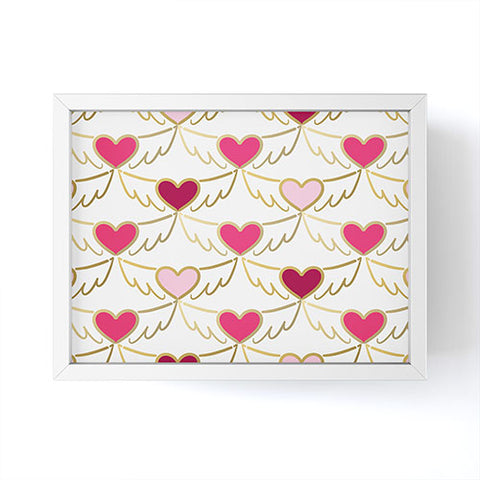 Lisa Argyropoulos Golden Wings of Love White Framed Mini Art Print