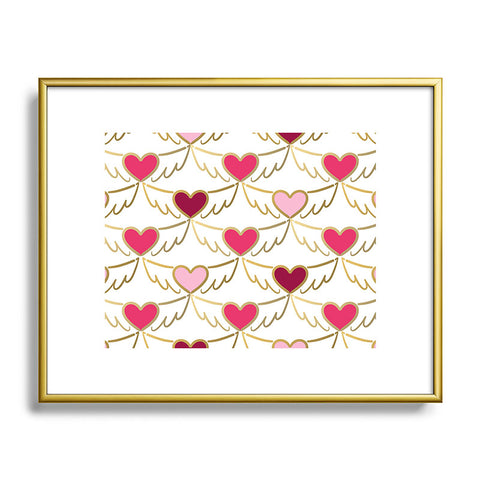 Lisa Argyropoulos Golden Wings of Love White Metal Framed Art Print