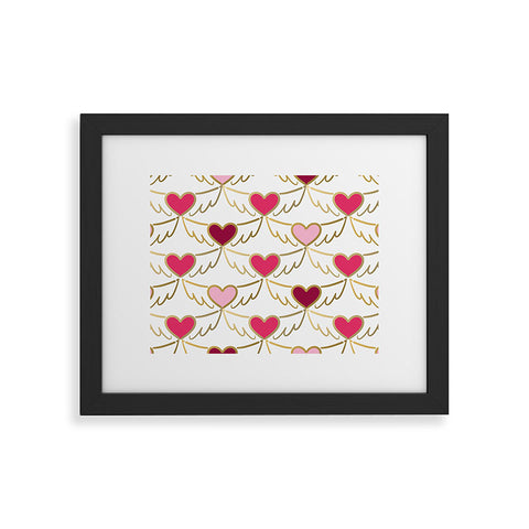 Lisa Argyropoulos Golden Wings of Love White Framed Art Print