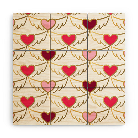 Lisa Argyropoulos Golden Wings of Love White Wood Wall Mural