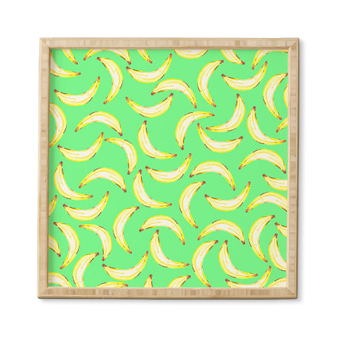 Lisa Argyropoulos Gone Bananas Green Framed Wall Art
