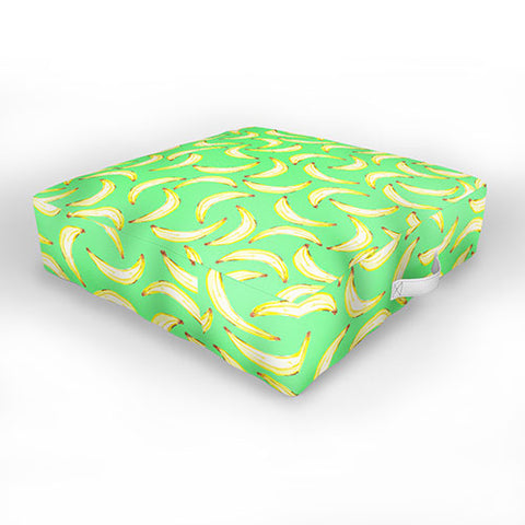 Lisa Argyropoulos Gone Bananas Green Outdoor Floor Cushion
