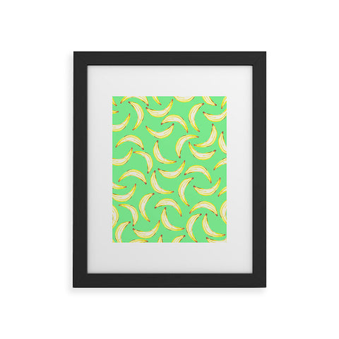 Lisa Argyropoulos Gone Bananas Green Framed Art Print