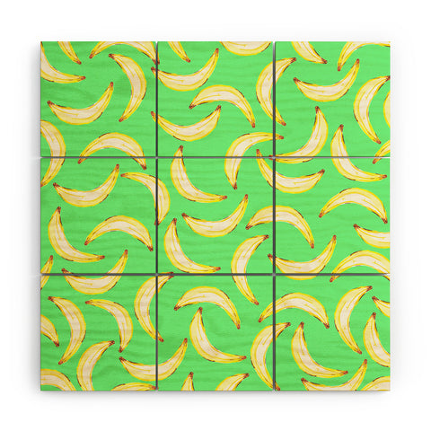 Lisa Argyropoulos Gone Bananas Green Wood Wall Mural