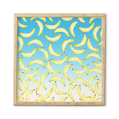 Lisa Argyropoulos Gone Bananas Ombre Blue Framed Wall Art