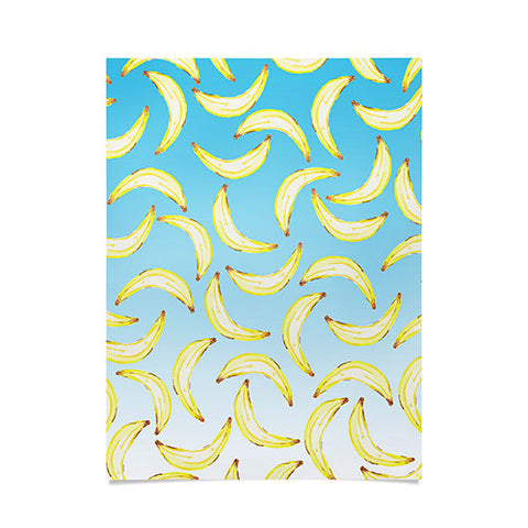 Lisa Argyropoulos Gone Bananas Ombre Blue Poster