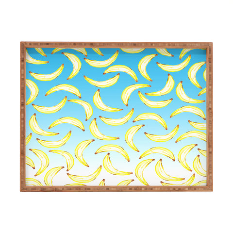 Lisa Argyropoulos Gone Bananas Ombre Blue Rectangular Tray