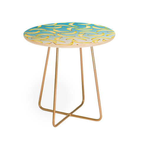 Lisa Argyropoulos Gone Bananas Ombre Blue Round Side Table