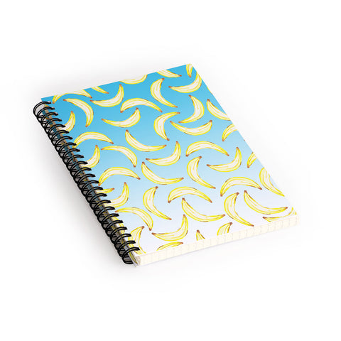 Lisa Argyropoulos Gone Bananas Ombre Blue Spiral Notebook