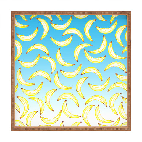 Lisa Argyropoulos Gone Bananas Ombre Blue Square Tray