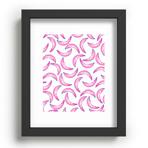 Lisa Argyropoulos Gone Bananas Pink on White Recessed Framing Rectangle