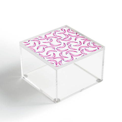 Lisa Argyropoulos Gone Bananas Pink on White Acrylic Box