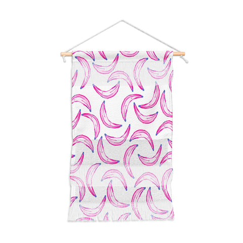 Lisa Argyropoulos Gone Bananas Pink on White Wall Hanging Portrait