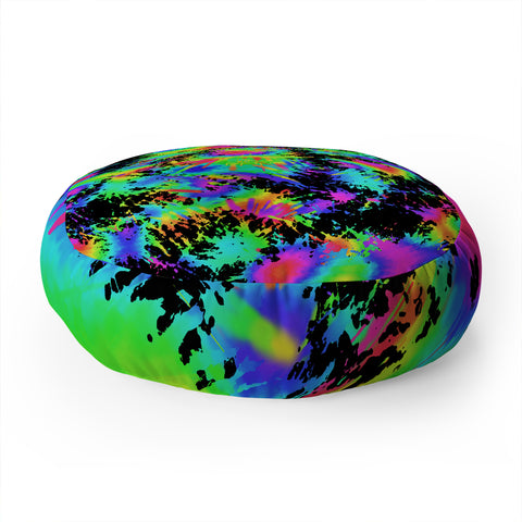 Lisa Argyropoulos Groovy Splash Night Floor Pillow Round