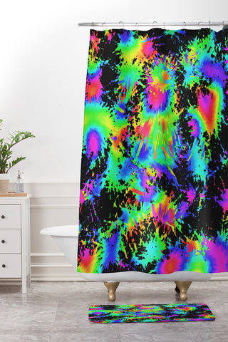 Lisa Argyropoulos Groovy Splash Night Shower Curtain And Mat