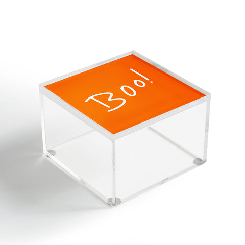 Lisa Argyropoulos Halloween Boo Orange Acrylic Box