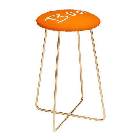 Lisa Argyropoulos Halloween Boo Orange Counter Stool