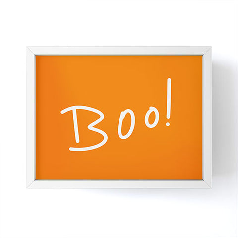 Lisa Argyropoulos Halloween Boo Orange Framed Mini Art Print