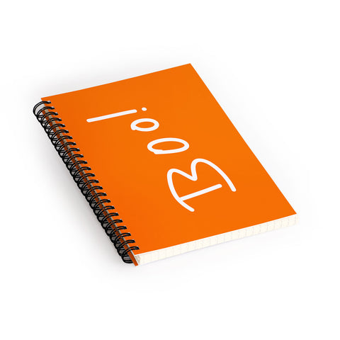 Lisa Argyropoulos Halloween Boo Orange Spiral Notebook