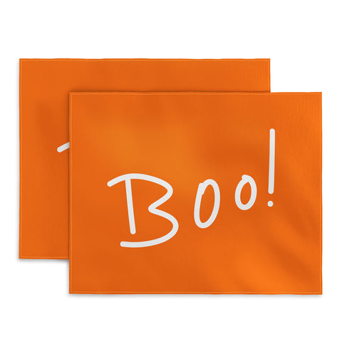 Lisa Argyropoulos Halloween Boo Orange Placemat