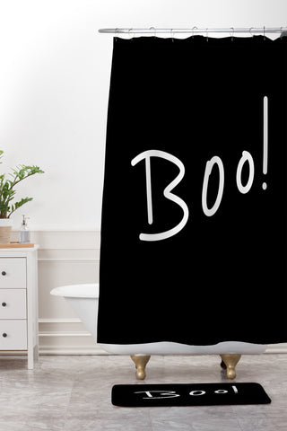 Lisa Argyropoulos Halloween Boo Shower Curtain And Mat