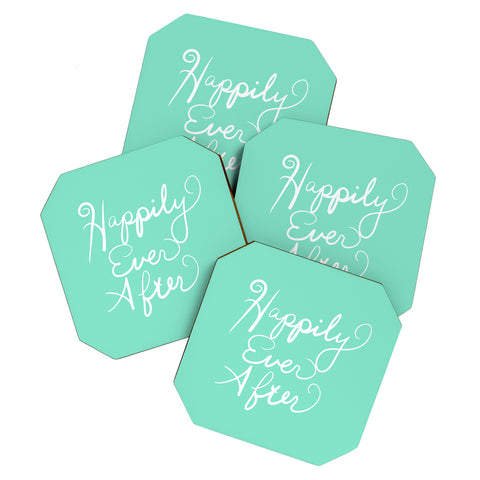 Lisa Argyropoulos Happily Ever After Aquamint Coaster Set