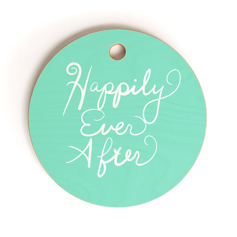 Lisa Argyropoulos Happily Ever After Aquamint Cutting Board Round