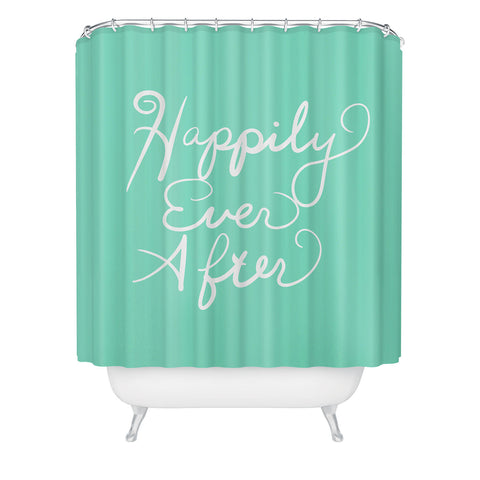 Lisa Argyropoulos Happily Ever After Aquamint Shower Curtain
