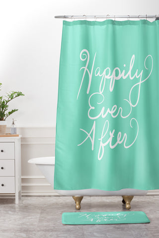 Lisa Argyropoulos Happily Ever After Aquamint Shower Curtain And Mat