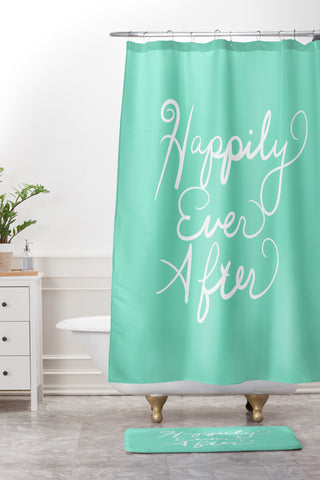 Lisa Argyropoulos Happily Ever After Aquamint Shower Curtain And Mat