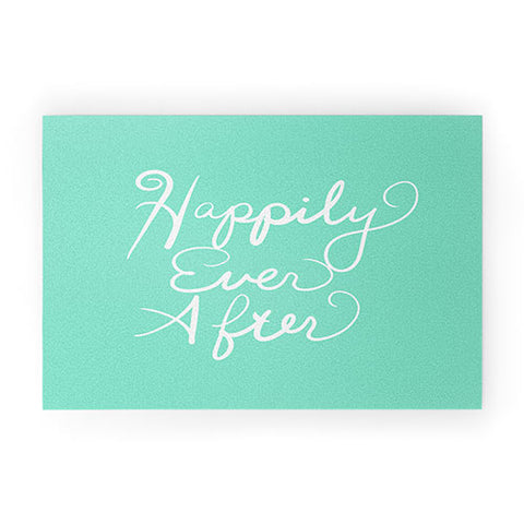 Lisa Argyropoulos Happily Ever After Aquamint Welcome Mat