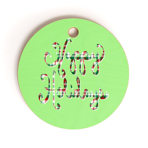 Lisa Argyropoulos Happy Holidays Cutting Board Round