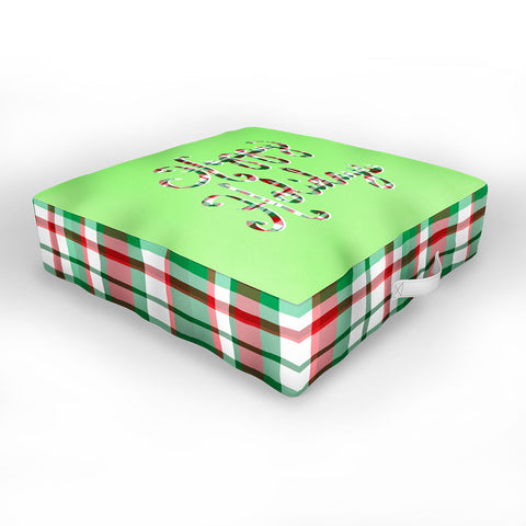 Lisa Argyropoulos Happy Holidays Outdoor Floor Cushion