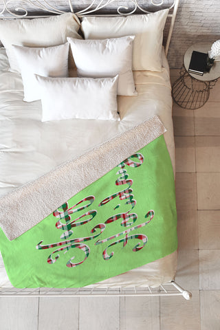 Lisa Argyropoulos Happy Holidays Fleece Throw Blanket