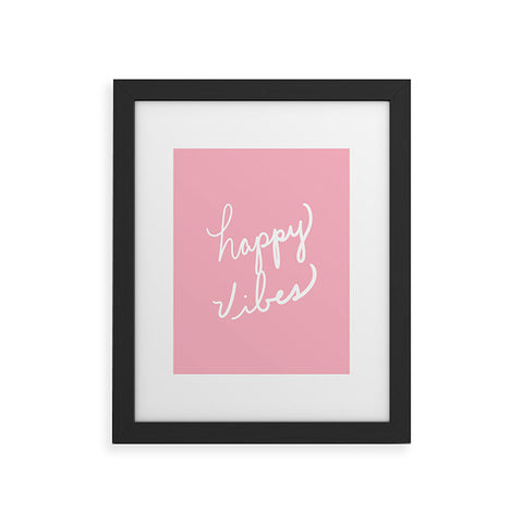 Lisa Argyropoulos Happy Vibes Blushly Framed Art Print