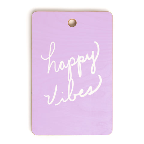 Lisa Argyropoulos Happy Vibes Lavender Cutting Board Rectangle