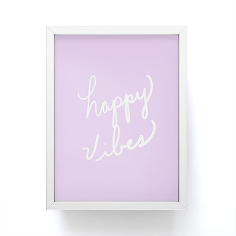 Lisa Argyropoulos Happy Vibes Lavender Framed Mini Art Print