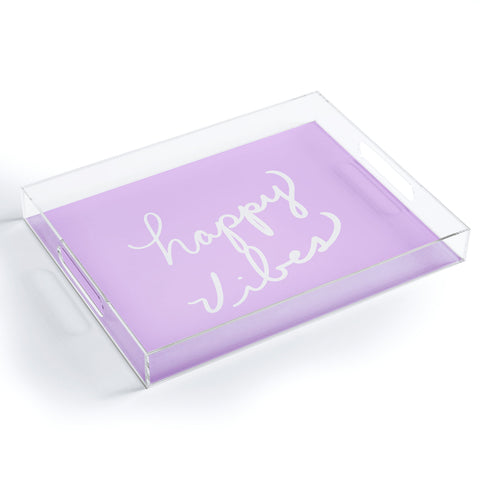 Lisa Argyropoulos Happy Vibes Lavender Acrylic Tray