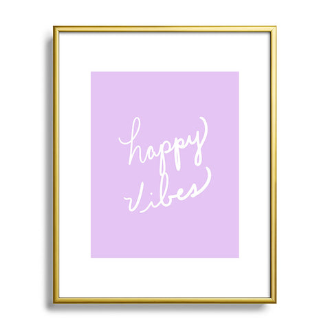 Lisa Argyropoulos Happy Vibes Lavender Metal Framed Art Print